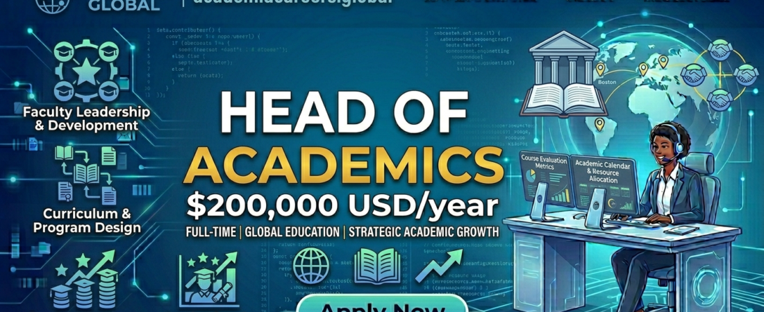 Head of Academics $200,000 USD/year 